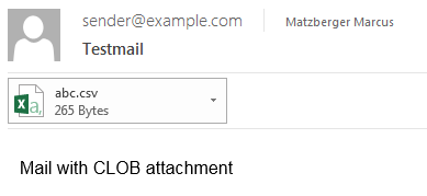 Mail with attachment